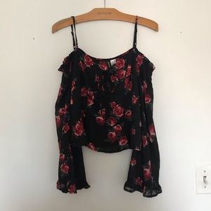 Floral Off-The-Shoulder Crop Top